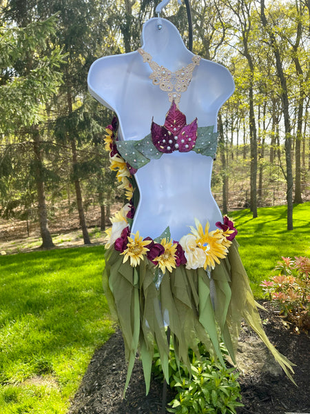 Yellow Sugar Plum Fairy Monokini Bra and Shorts Costume
