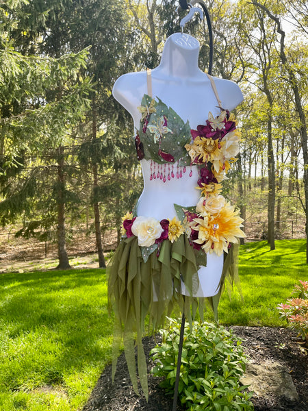 Yellow Sugar Plum Fairy Monokini Bra and Shorts Costume