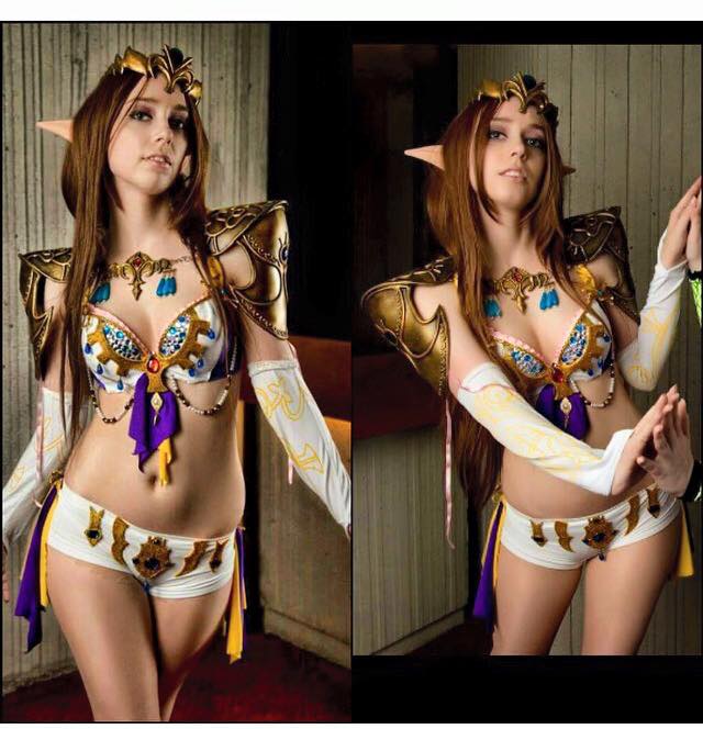 Princess Zelda Inspired Bra and Shorts Costume Cosplay Dance Rave Halloween Princess Zelda Inspired Bra and Shorts Costume Cosplay Dance Rave Halloween