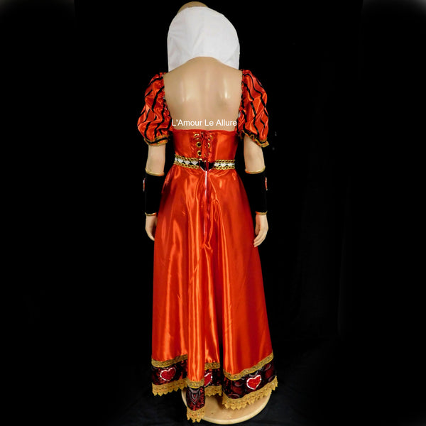 Queen Of Hearts Inspired Corset Bustier Dress Gown - Renaissance