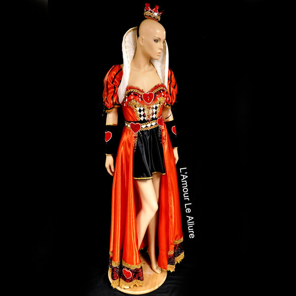 Queen Of Hearts Inspired Corset Bustier Dress Gown - Renaissance