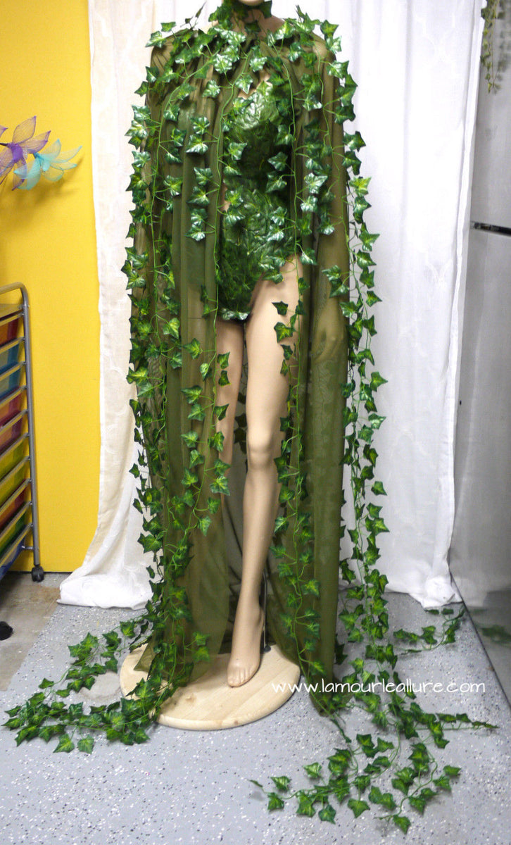 Mother Earth Poison Ivy Cape Costume Rave Wear Cosplay Halloween L'Amour Le Allure Mother Earth Poison Ivy Cape Costume Rave Wear Cosplay Halloween L'Amour Le Allure