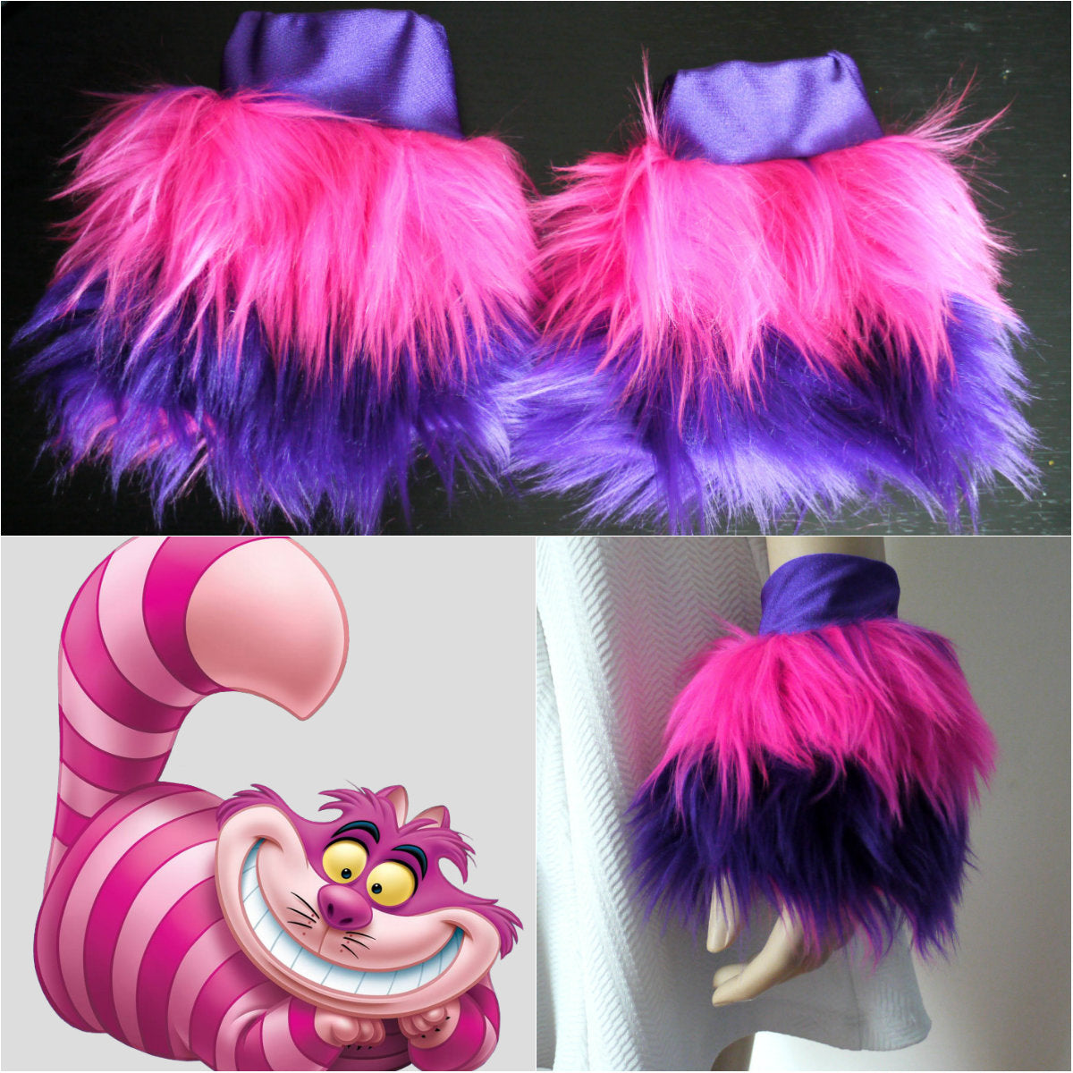  Alice in Wonderland Cheshire Cat Fur Rave Bra Costume :  Handmade Products