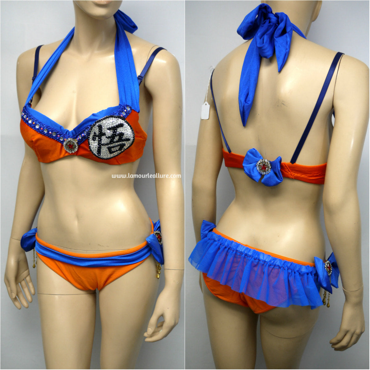 L'Amour Le Allure Ready to Ship 34b Medium - Dragon Ball Z Goku Cosplay Dance Costume with Ruffles
