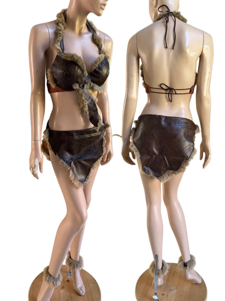 Cave Woman Barbarian Costume – Prehistoric Bombshell Handmade Bra Set