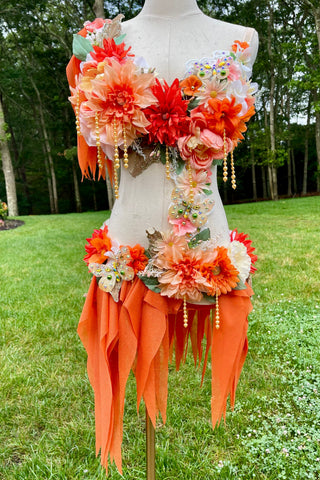 Dreamy Peach Fairy Top and Skirt Monokini Costume