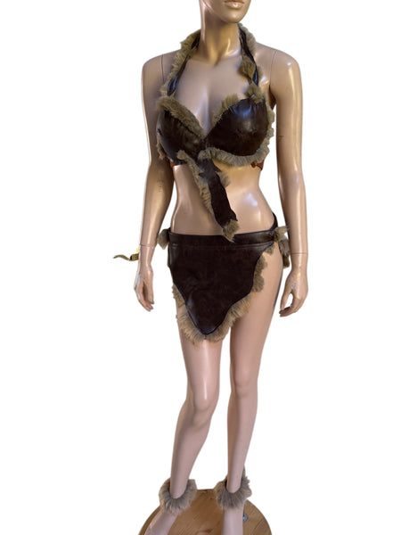 Cave Woman Barbarian Costume – Prehistoric Bombshell Handmade Bra Set
