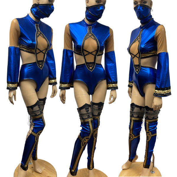 Video Game - Kitana Mileena Mix Inspired Dance Festival Cosplay Costume