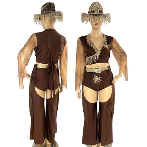 Brown and Gold Cowgirl Costume