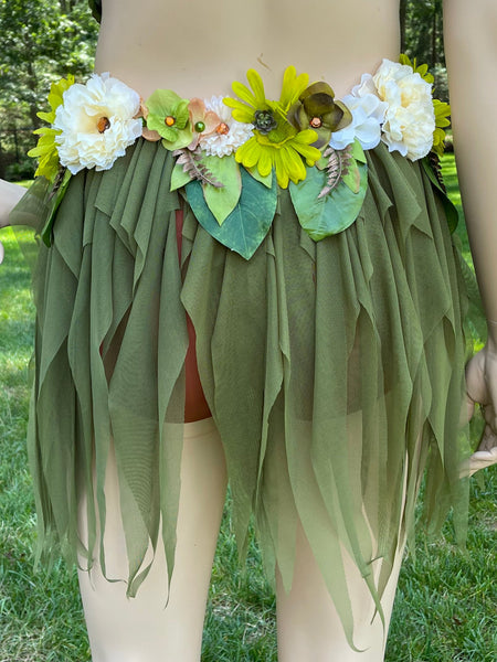In To The Woods Mushroom Fairy with Moss and Mushrooms Two Piece Top and Skirt Costume