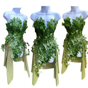 Full Mother Nature Poison Ivy Monokini Body Suit Dress Costume Rave Cosplay Halloween
