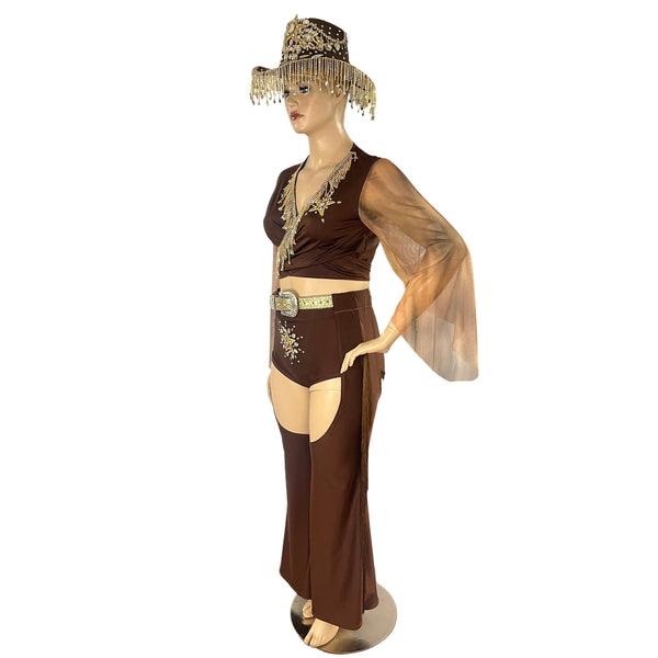 Brown and Gold Cowgirl Costume