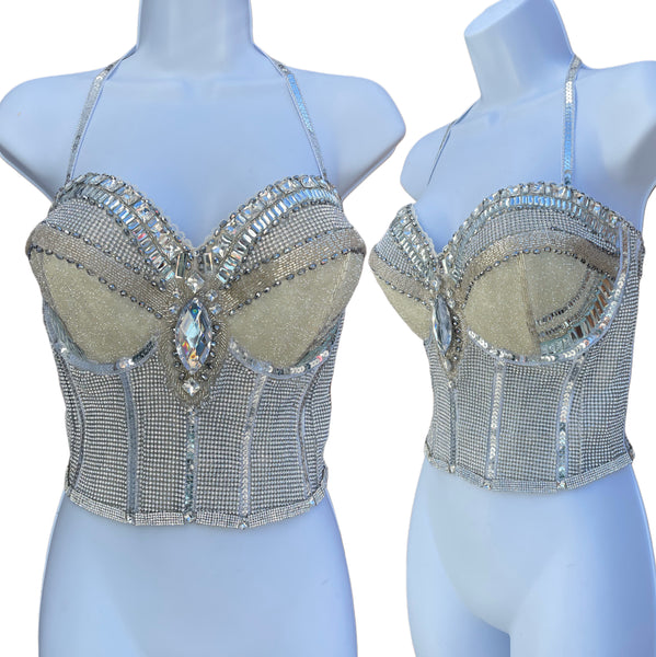 Dripping In Diamonds Bustier Crop Top