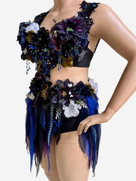 In to the Night Dark Fairy Top and Skirt Monokini Costume