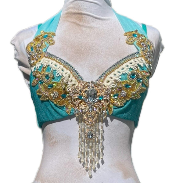 Custom Order Princess Jasmine Bra Only In Aqua Light Blue