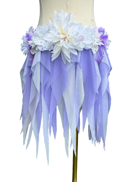 Pearl Lavender White Fairy Monokini Costume – Handmade Dance & Rave Bra Set