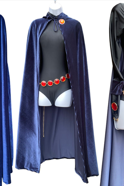 Raven - Teen Titan Inspired Dance Festival Cosplay Costume Bodysuit and Cape