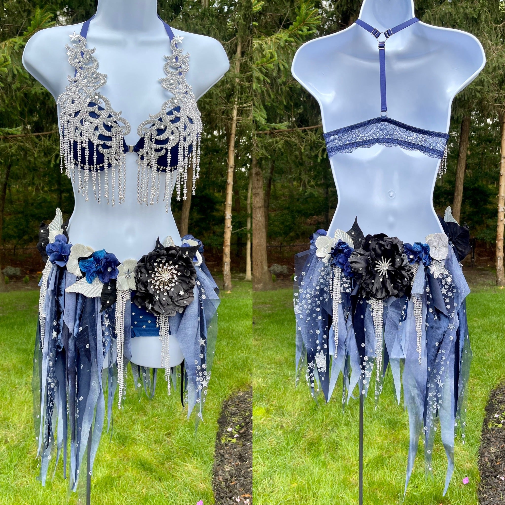 Ready to ship 34A/B Small Bottom - Shooting Stars Fairy Bra and Shorts Costume