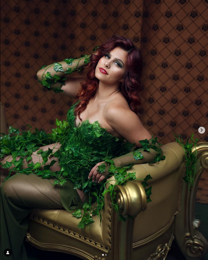 Full Poison Ivy Monokini Gown Dress Costume Rave Bra Rave Wear Cosplay L'Amour Le Allure Full Poison Ivy Monokini Gown Dress Costume Rave Bra Rave Wear Cosplay L'Amour Le Allure