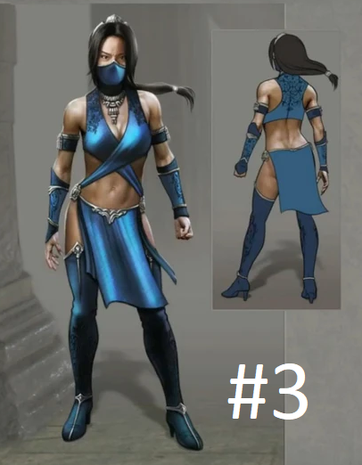 Preorder Costume - Video Game - Kitana Inspired Dance Festival Cosplay Costume