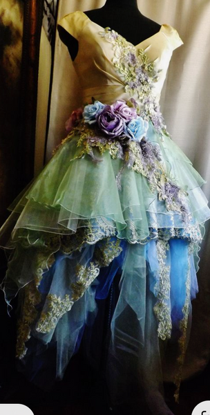 Custom Order for Sierra - Holographic Pastel Rainbow Flower Fairy Dress