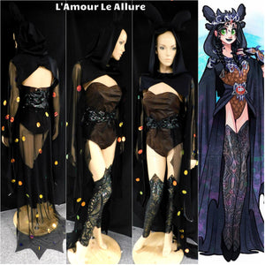 SunSetDragon Toothless Dark fury - How To Train a Dragon inspired Cosplay Costume