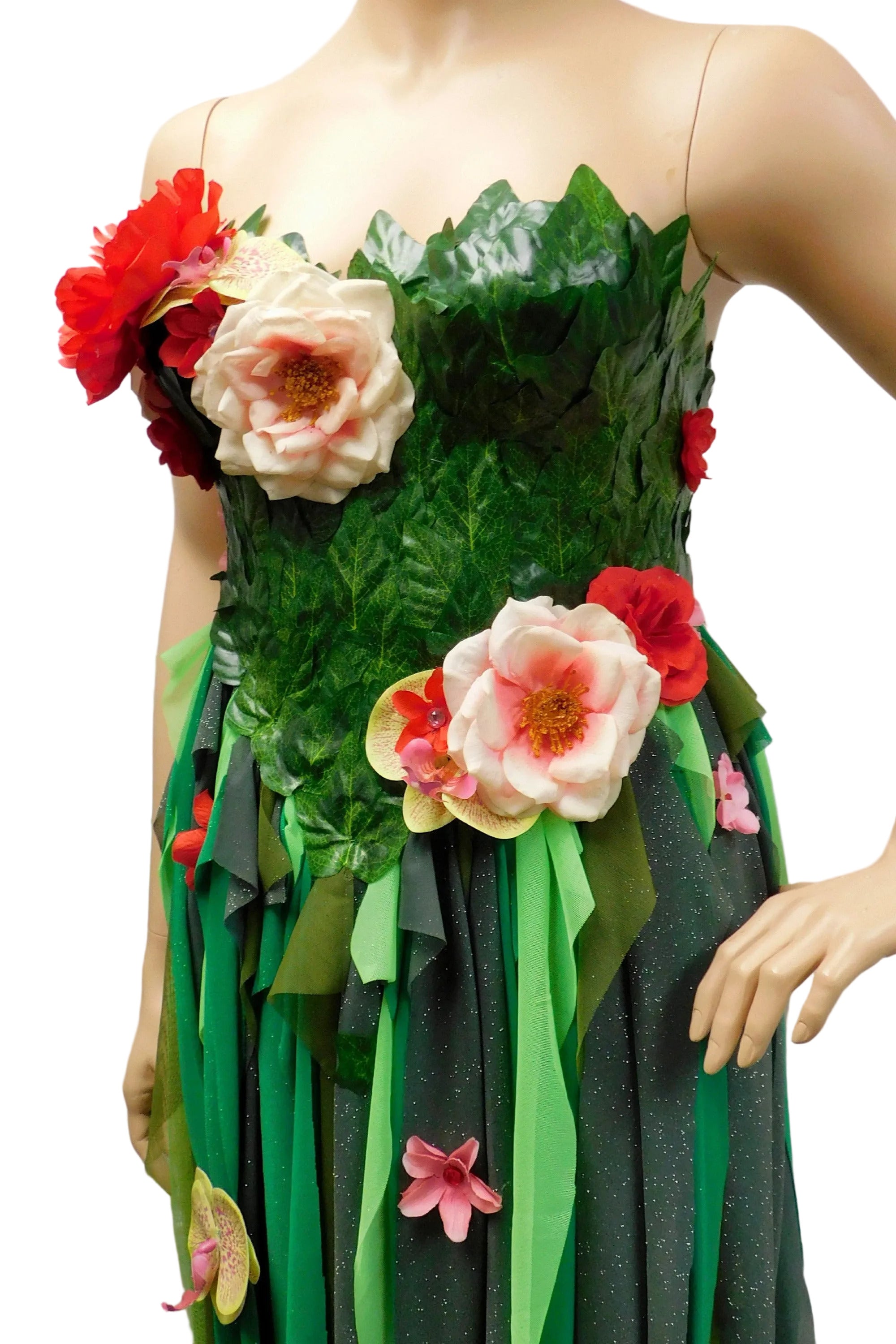 Mother Nature TE Fiti Inspired Costume Corset Dress Cosplay Halloween Floor Length Dress