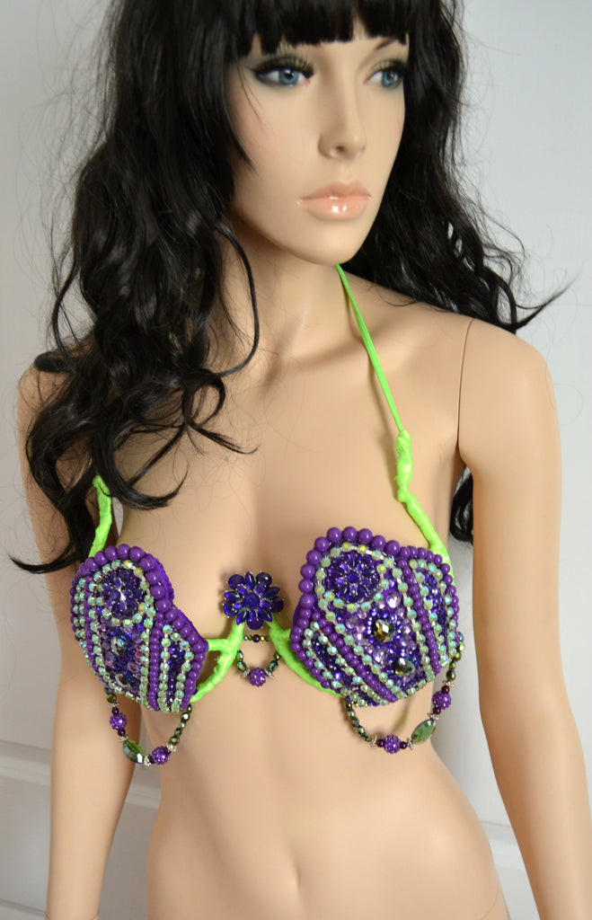 BB3 purple pearls shell bra MERMAID Ariel, ABC Cup, DEF Cup, Tell us your  full bra size