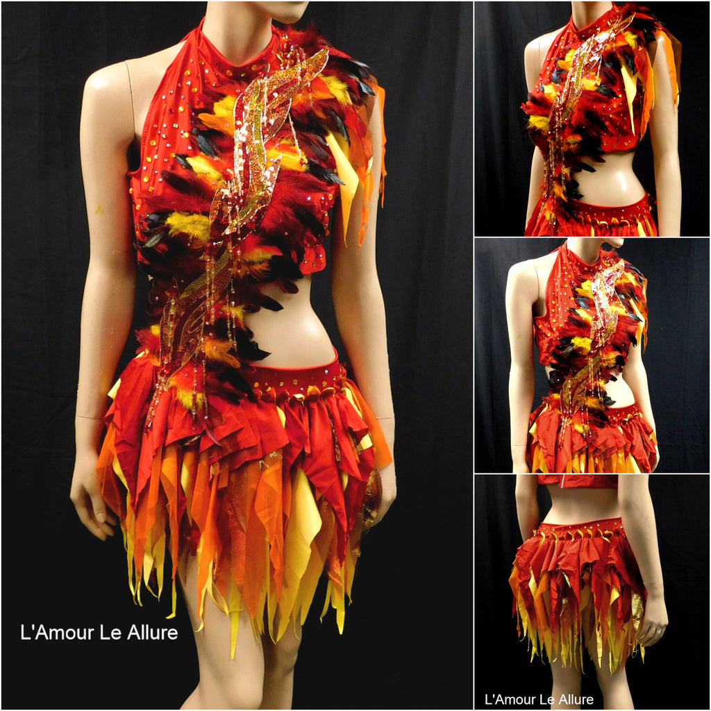 Girl On Fire Phoenix Monokini Fairy Dance Costume Rave Bra Halloween L'Amour Le Allure Girl On Fire Phoenix Monokini Fairy Dance Costume Rave Bra Halloween L'Amour Le Allure