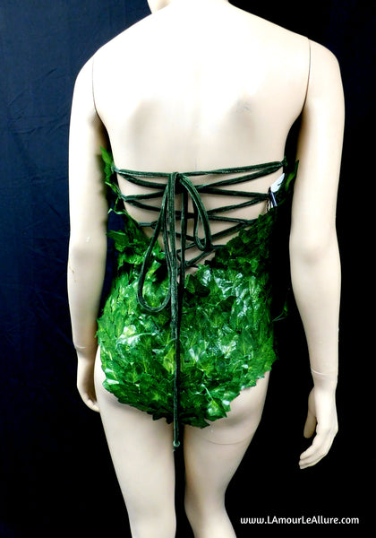 Full Mother Nature Poison Ivy Monokini Body Suit Costume Rave Bra Cosplay Halloween