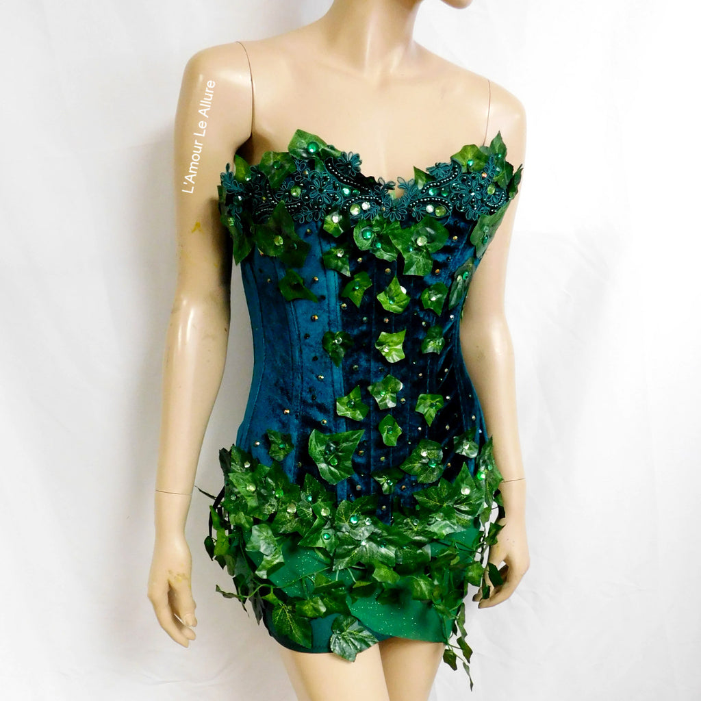 Mother Nature Nightshade Botanical Villain Corset and Skirt Costume Rave Cosplay Halloween