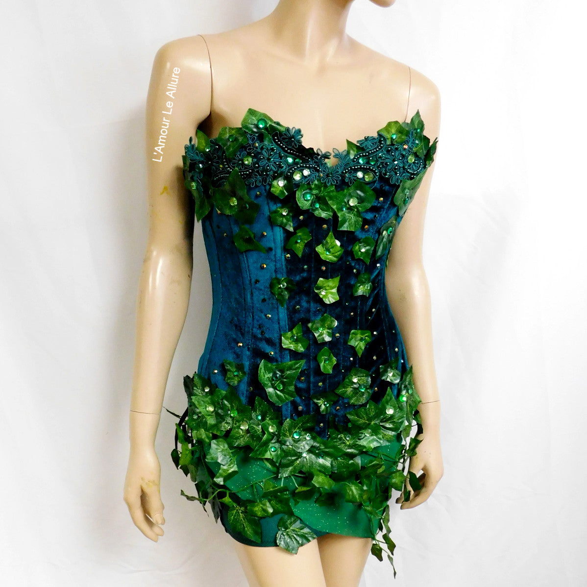 Mother Nature Nightshade Botanical Villain Corset and Skirt Costume Rave Cosplay Halloween