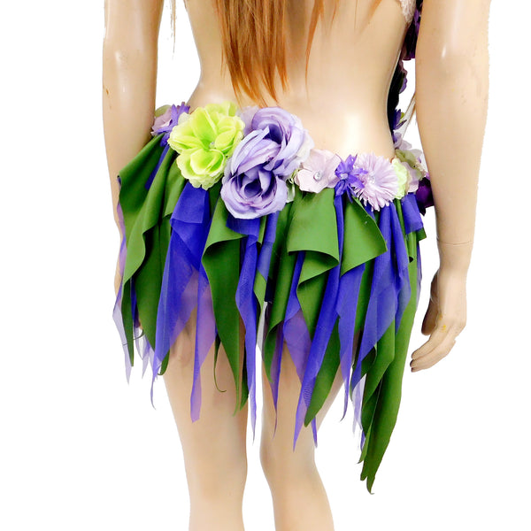 Purple Lavender Spring Fairy Monokini Dance Costume Rave Bra Halloween