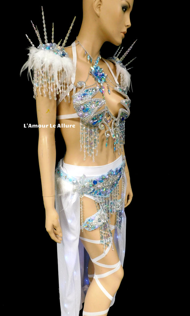 Elsa Ice Queen Carnival Samba Top Cosplay Dance Costume Rave Halloween –  L'Amour Le Allure