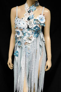 34A Ready to Ship Pastel Teal Water Fairy Babydoll Dress Bra Costume