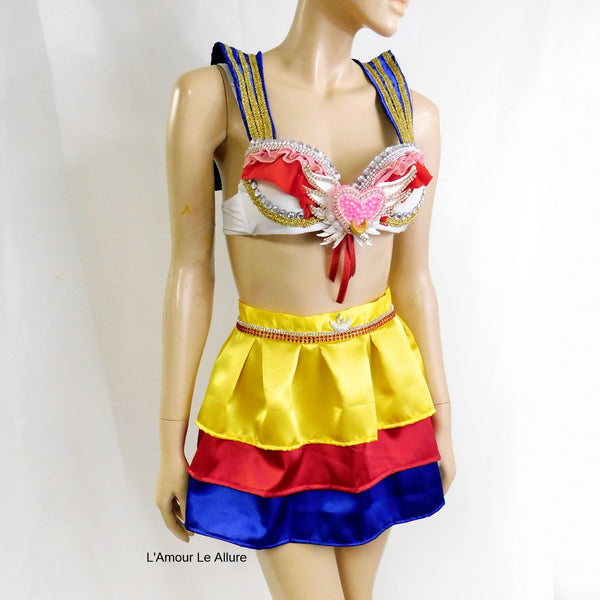 Eternal Sailor Moon Cosplay Dance Costume Rave Bra Halloween