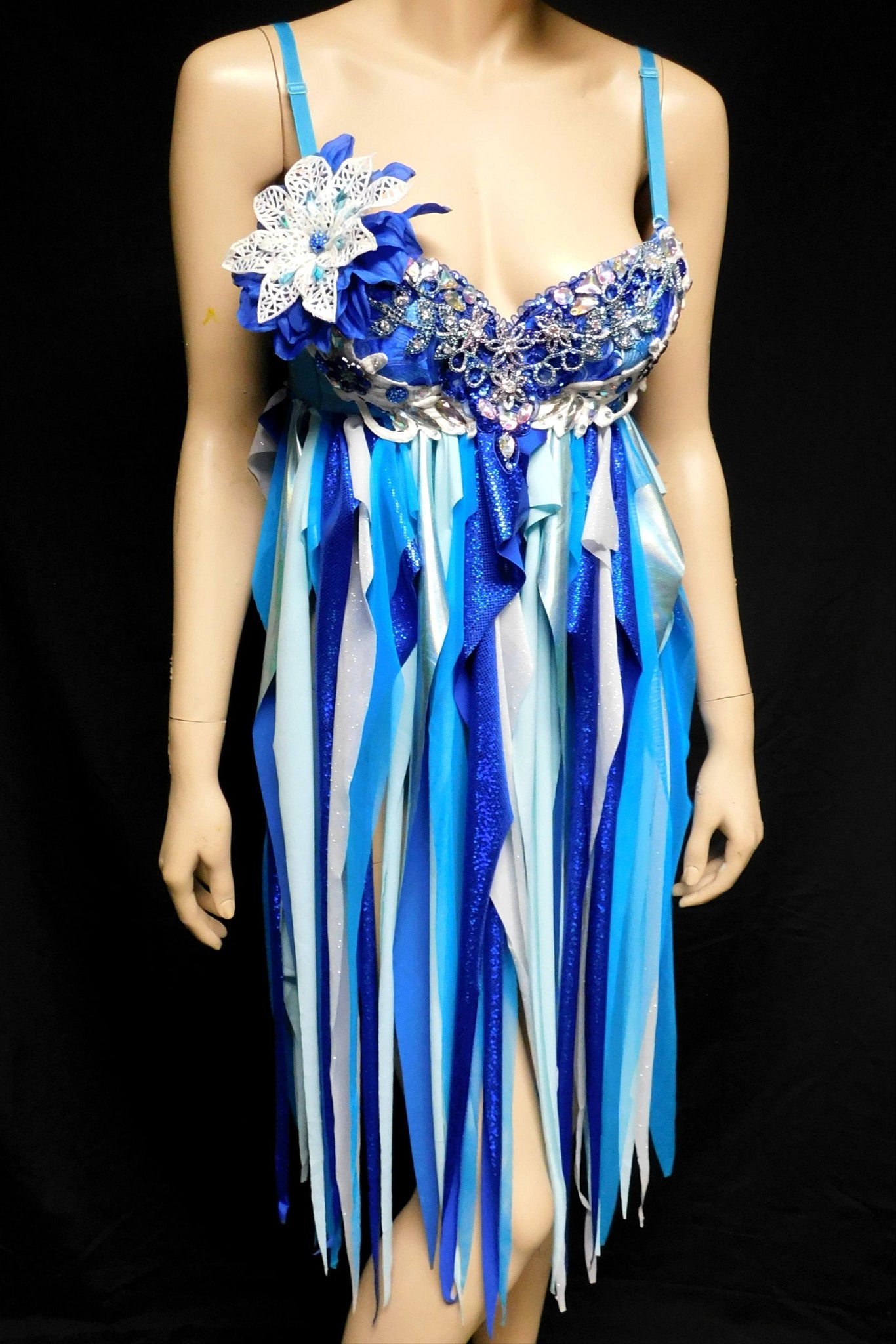 34A Ready To Ship Glitter Flower Fairy Babydoll Dress Bra Costume