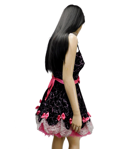 Hand Painted Velvet Heart Dress Inspired By Draculaura From Monster High