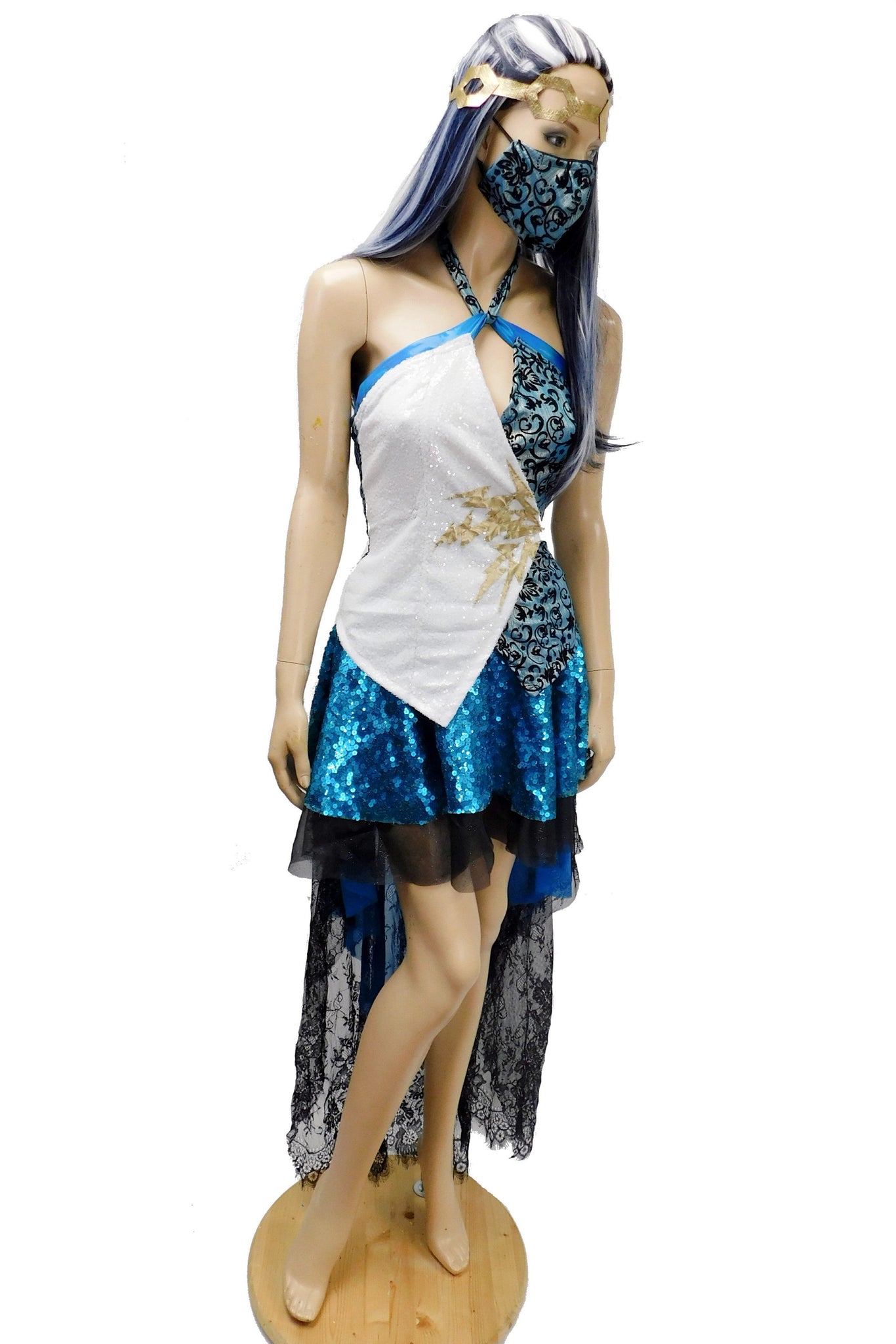 Lightening 2 Piece Top and Skirt Inspired By Frankie Stein From Monster High