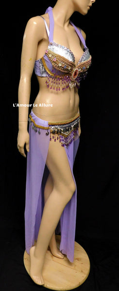 Espeon Gypsy Belly Dancer Bra and Skirt Burlesque Show Girl