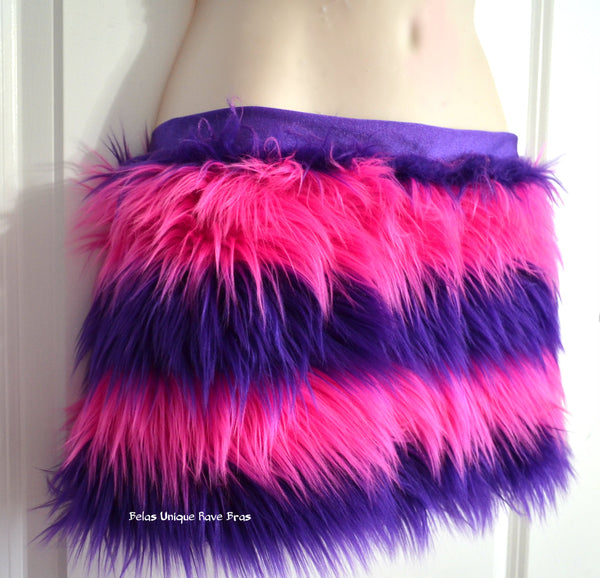 Alice In Wonderland Cheshire Cat Fur Rave Skirt