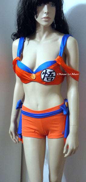 Dragon Ball Z Goku Cosplay Dance Costume Rave Bra