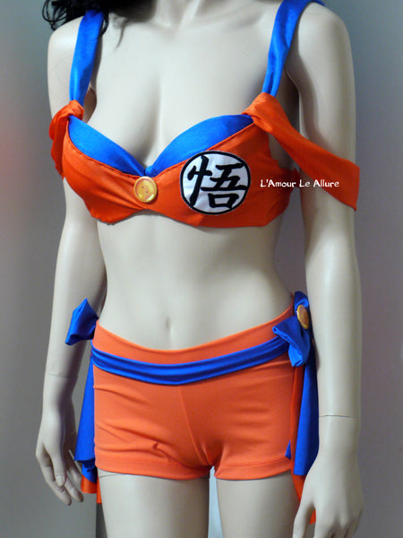 Dragon Ball Z Goku Cosplay Dance Costume Rave Bra