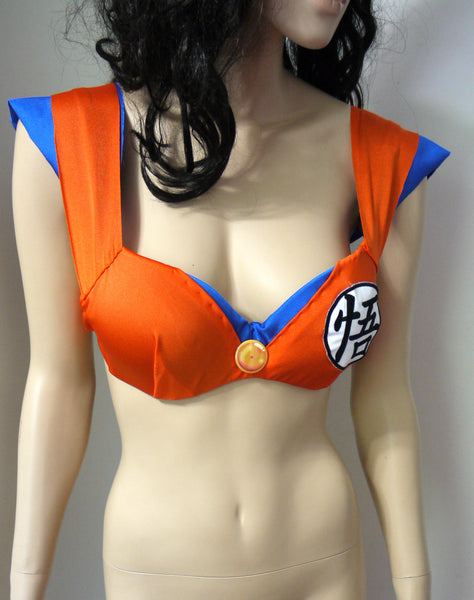 Dragon Ball Z Goku Rave Bra Top Cosplay Dance Costume
