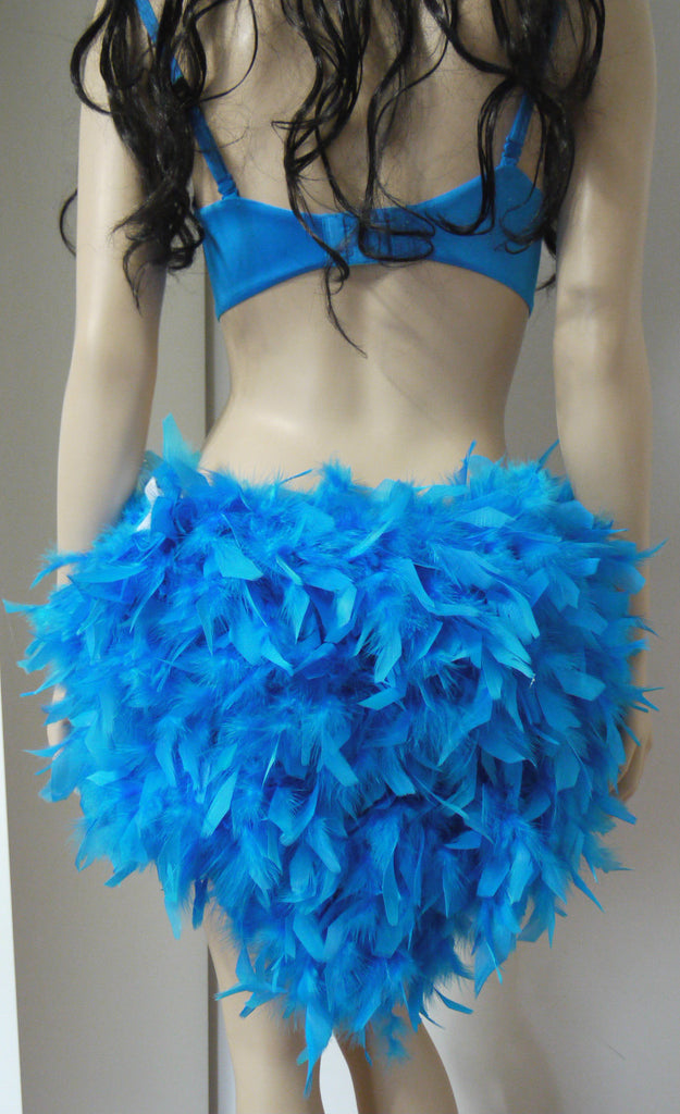 Turquoise Butterfly Samba Bra with Feather Bustle Bottom Cosplay