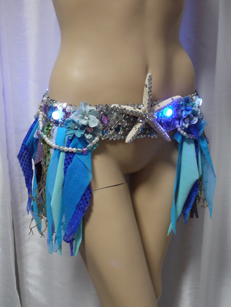 LED Starfish Mermaid Skirt Rave Wear Cosplay Halloween Costume