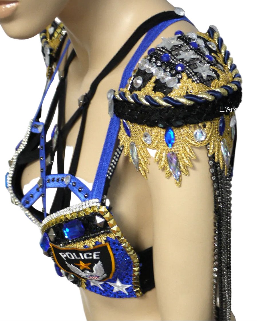 Ready to Ship 34D/DD S/M Bottom - Officer Security Cosplay Dance Costu ...