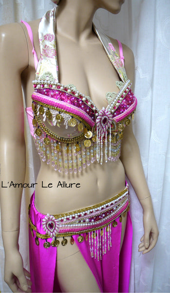 Pink Alomomola Gypsy Belly Dancer Halloween Costume Show Girl