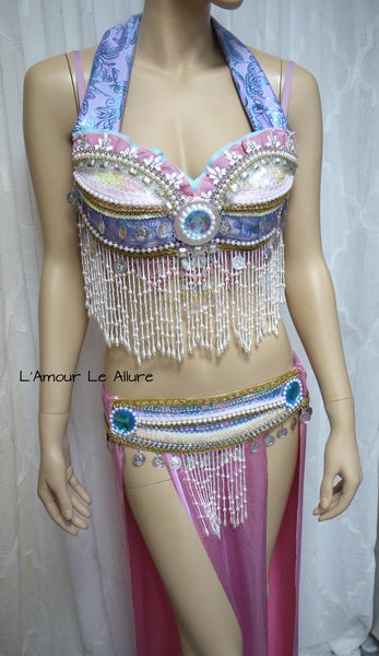 Ready to Ship 32D Small/Medium Bottom - Sylveon Gypsy Belly Dancer Cosplay Costume