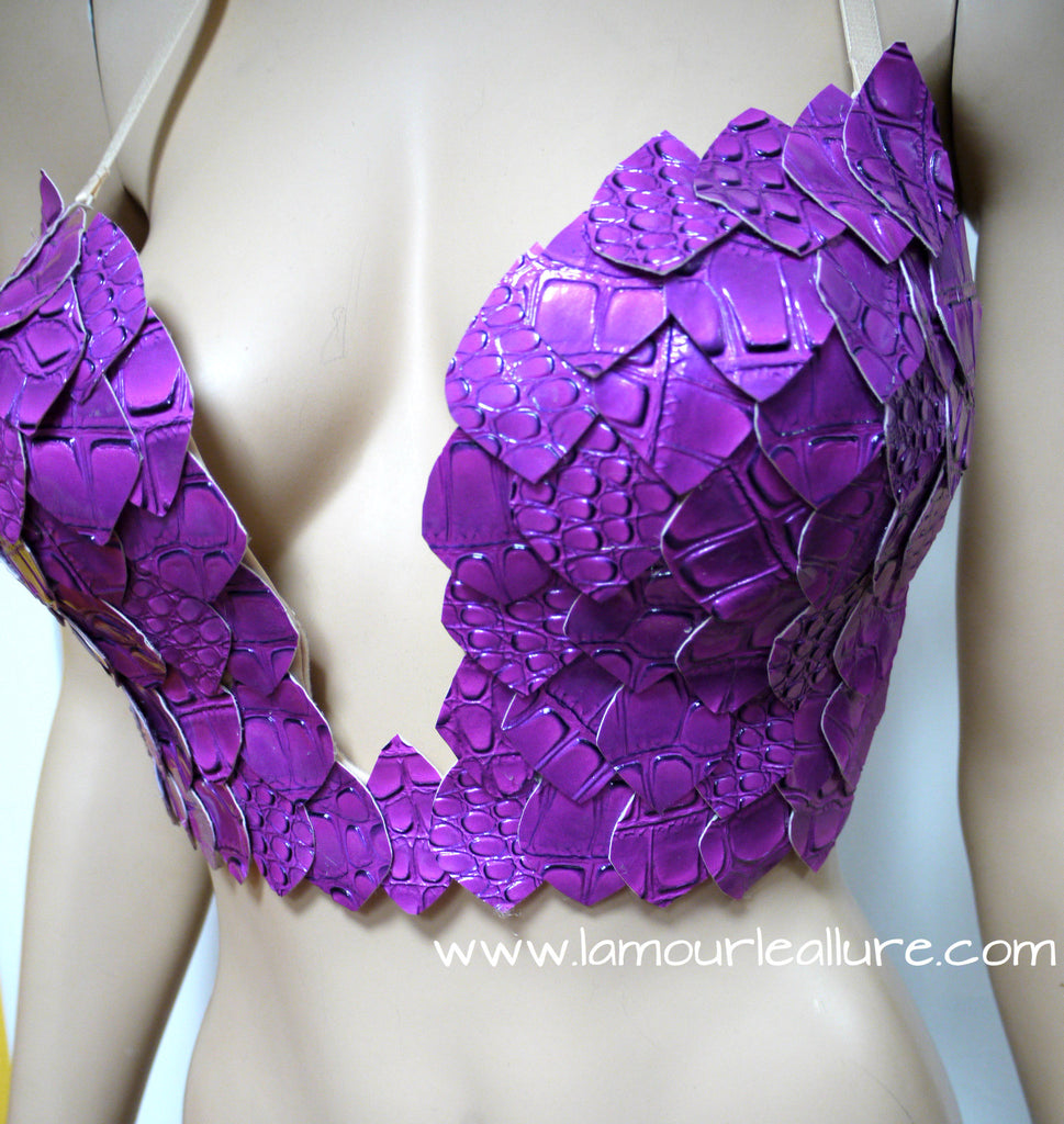 Purple Mermaid Bra, Under the Sea. Edc Bra With Net. Custom